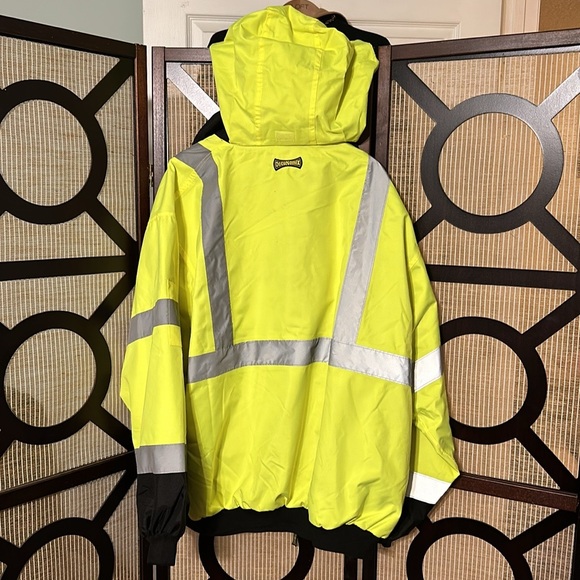 NWT Occunomix Value Black Bottom Bomber Jacket size 2x with removable liner - Picture 9 of 15